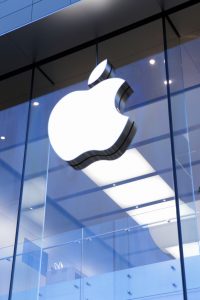 Montreal,Quebec,Canada-june 14,2012:Apple computers logo on facade window of Apple store in Montreal Canada.